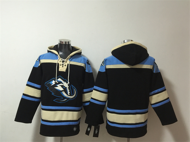 Men's Utah Mammoth Blank Black/Blue Ageless Must-Have Lace-Up Pullover Hoodie